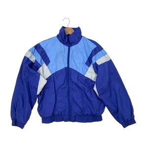 Vintage Solitut 80s - 90s Blue and Purple Windbreaker Jacket